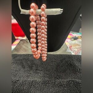 Elegant Pink Beaded Bracelets